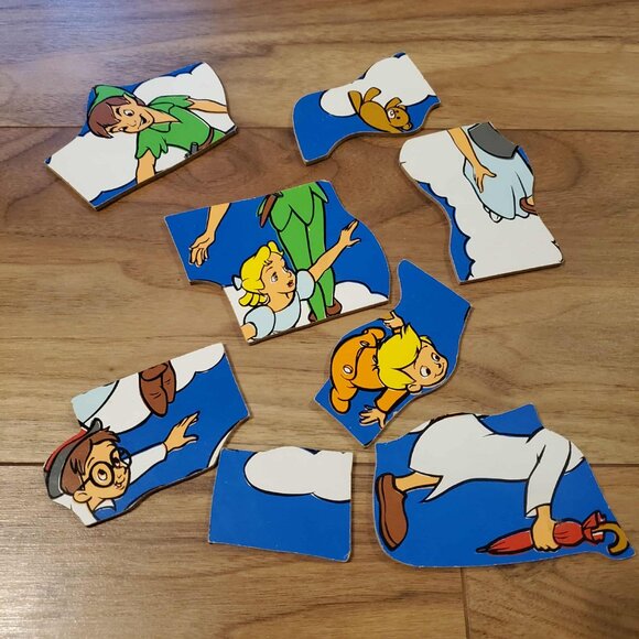 Vintage Playskool Peter Pan Puzzle 190-18  8 Piece Wooden Puzzle (Ages 2–4) - Picture 3 of 5